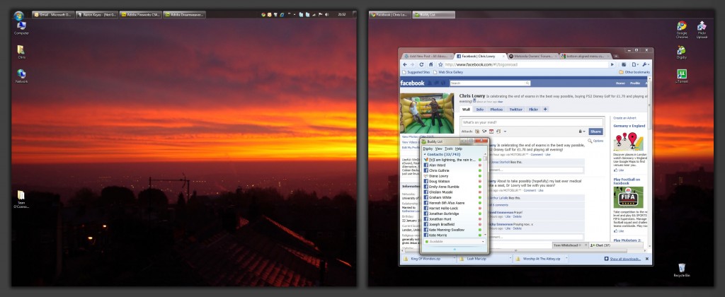 dual monitor screenshot