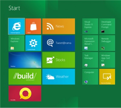 A screenshot of Windows 8 Metro